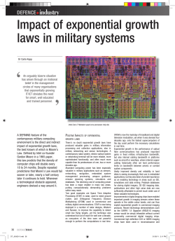 Impact of exponential growth laws in military systems