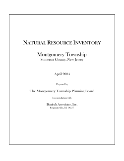Montgomery Township Natural Resource Inventory, Text Only, April