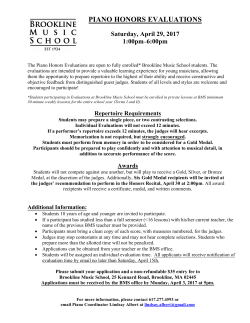 Piano Honors Evaluation 2017