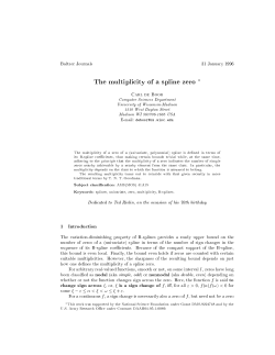 The multiplicity of a spline zero
