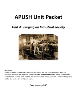 APUSH Unit Packet