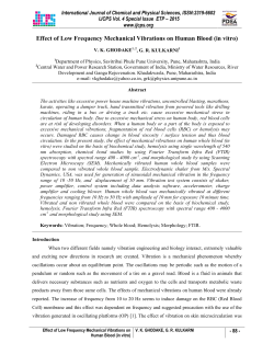 Effect of Low Frequency Mechanical Vibrations on Human Blood (in