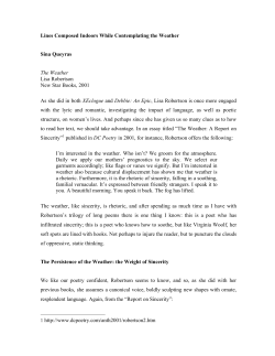 Lines Composed Indoors While Contemplating the Weather