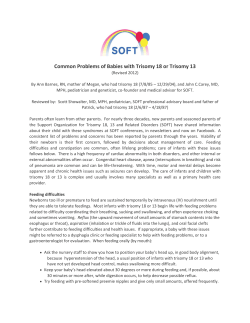 Common Problems of Babies with Trisomy 18 or