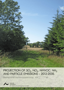 Projection of SO2, NOx, NMVOC, NH3 and Particle Emissions