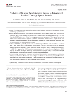 Predictors of Silicone Tube Intubation Success in Patients with