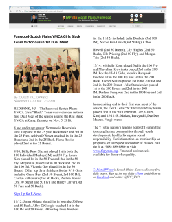 Fanwood-Scotch Plains YMCA Girls Black Team Victorious in 1st