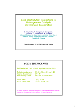 Solid Electrolytes: Applications in Heterogeneous Catalysis and