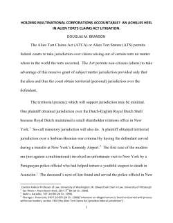 HOLDING MULTINATIONAL CORPORATIONS ACCOUNTABLE