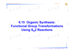 Chapter 6 Ionic Reactions &mdash; Nucleophilic Substitution and