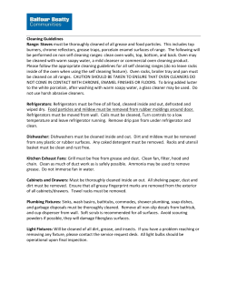Cleaning Guidelines