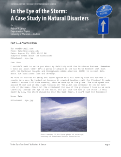 In the Eye of the Storm - National Center for Case Study Teaching in