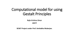 Computational model for using Gestalt Principles - CSE-IITK
