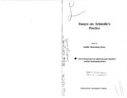 Essays on Aristotle`s Poetics - U