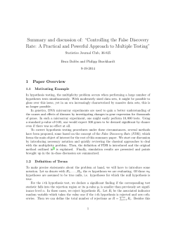 Summary and discussion of: &ldquo;Controlling the False