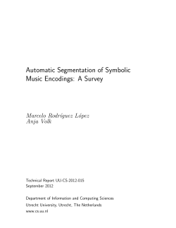 Automatic Segmentation of Symbolic Music Encodings: A Survey