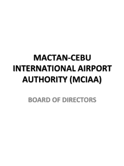 MACTAN-CEBU INTERNATIONAL AIRPORT AUTHORITY (MCIAA)