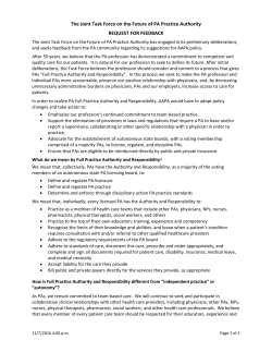 Joint Task Force Request for Feedback