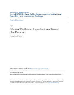 Effects of Dieldrin on Reproduction of Penned Hen