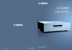 Compact Disc Player - UK Yamaha