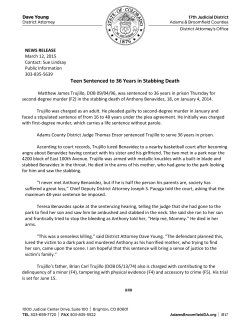 Teen Sentenced to 36 Years in Stabbing Death