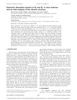 Electronic absorption spectra of B3 and B3 in neon