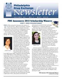 May 2013 - The PDE: A Pharmaceutical Trade Association