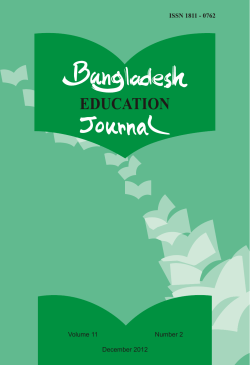 Bangladesh Education Journal, December 2012