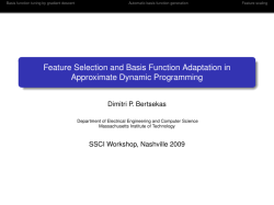 Feature Selection and Basis Function Adaptation in Approximate