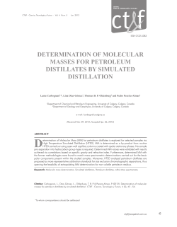 DETERMINATION OF MOLECULAR MASSES FOR PETROLEUM