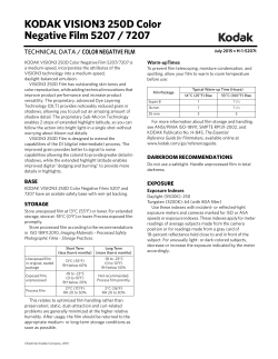 KODAK VISION3 250D Color Negative Film 5207 / 7207
