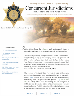 Concurrent Jurisdictions - Riverside County Sheriff`s Department