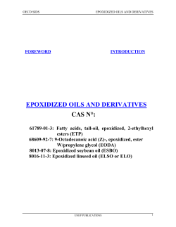 epoxidized oils and derivatives cas n&deg;