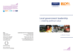 Local government leadership – creating political value