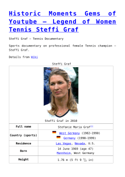 Legend of Women Tennis Steffi Graf
