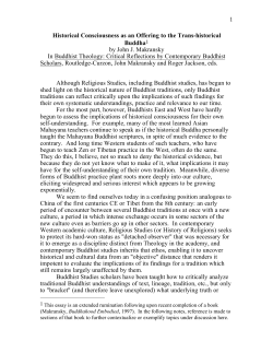 Historical Consciousness as an Offering to the Trans