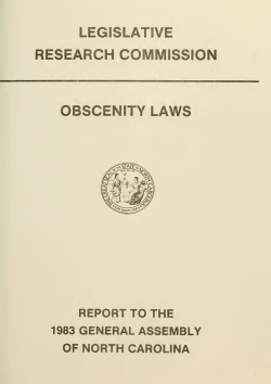 Obscenity laws - North Carolina General Assembly