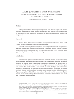 acute quadriplegia after interscalene block secondary to cervical