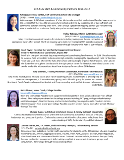 Check out our list of community partners and the services they provide!