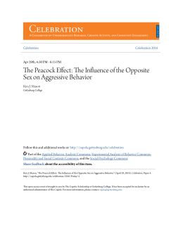 The Peacock Effect: The Influence of the Opposite Sex on