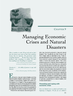 Managing Economic Crises and Natural Disasters
