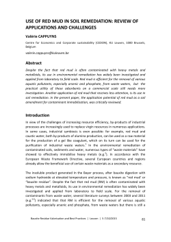 Papers - 2015 RedMud Conference | Bauxite Residue Valorization