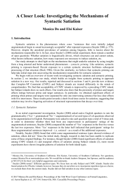 A Closer Look: Investigating the Mechanisms of Syntactic Satiation