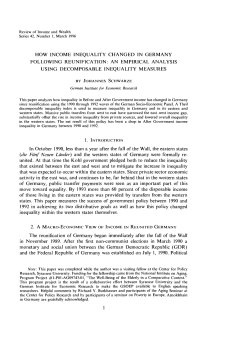 How Income Inequality Changed in Germany