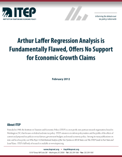 Arthur Laffer Regression Analysis is Fundamentally Flawed