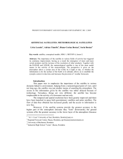 ARTIFICIAL SATELLITES. METEOROLOGICAL SATELLITES Liviu