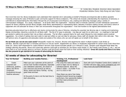 52 Ways to Make a Difference - American Library Association