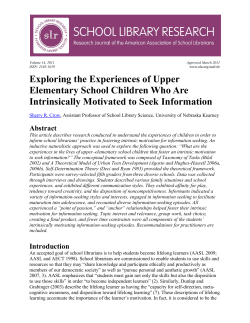Exploring the Experiences of Upper Elementary School Children