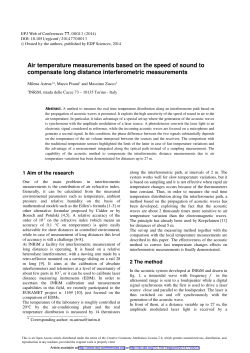 Air temperature measurements based on the speed of sound to