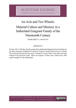 An Axle and Two Wheels - University of Edinburgh Journal Hosting